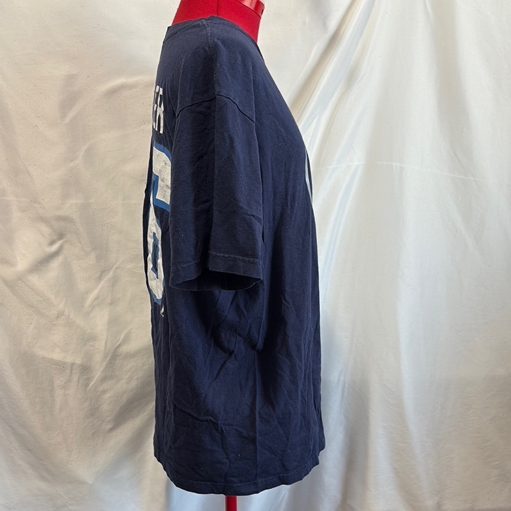 XL72 Reebok Blue Winnipeg Jets Wheeler Logo T Shirt - Picture 3 of 8